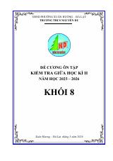 Đề cương ôn tập Giữa kì 2 Toán 8 trường THCS Nguyễn Du (Lâm Đồng) năm 2025–2026